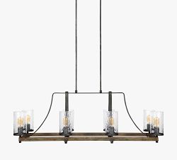 Steffens Wood &amp; Iron Linear Chandelier (46&quot;)