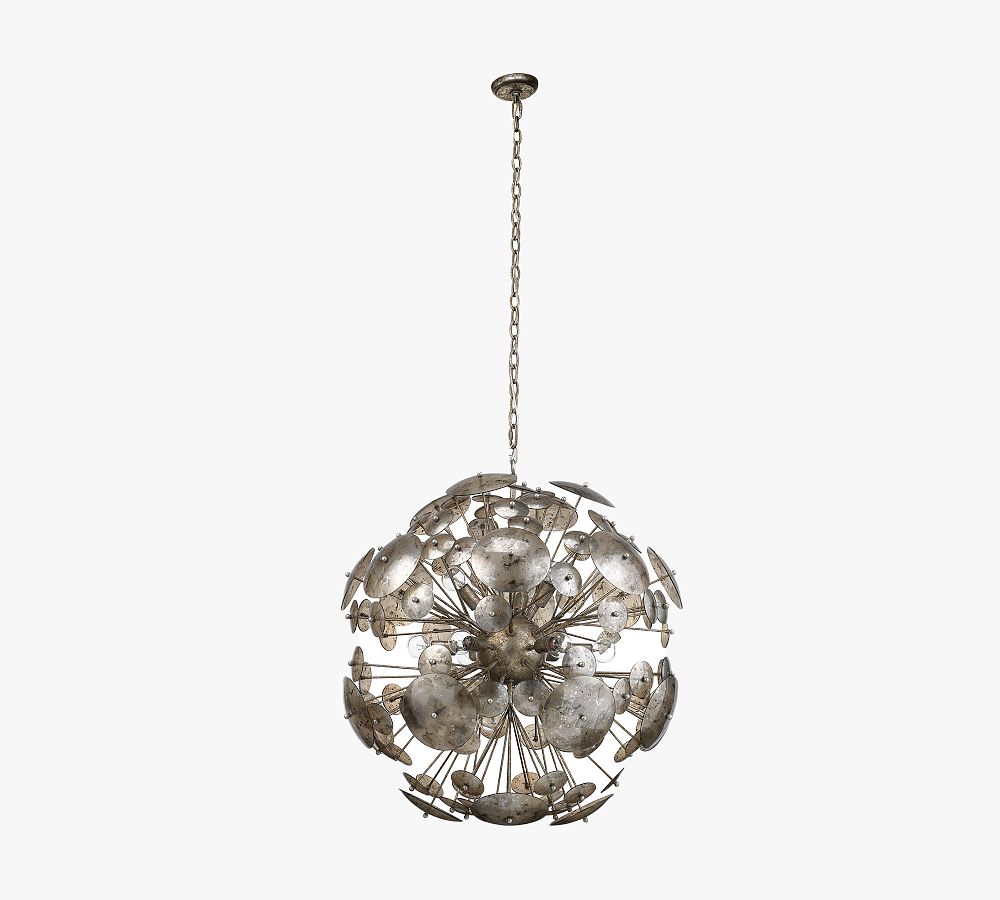 Clyborn Antique Glass Round Chandelier (30&quot;)