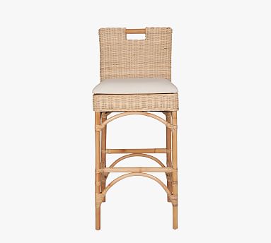 Kendra Rattan Outdoor Stool Pottery Barn
