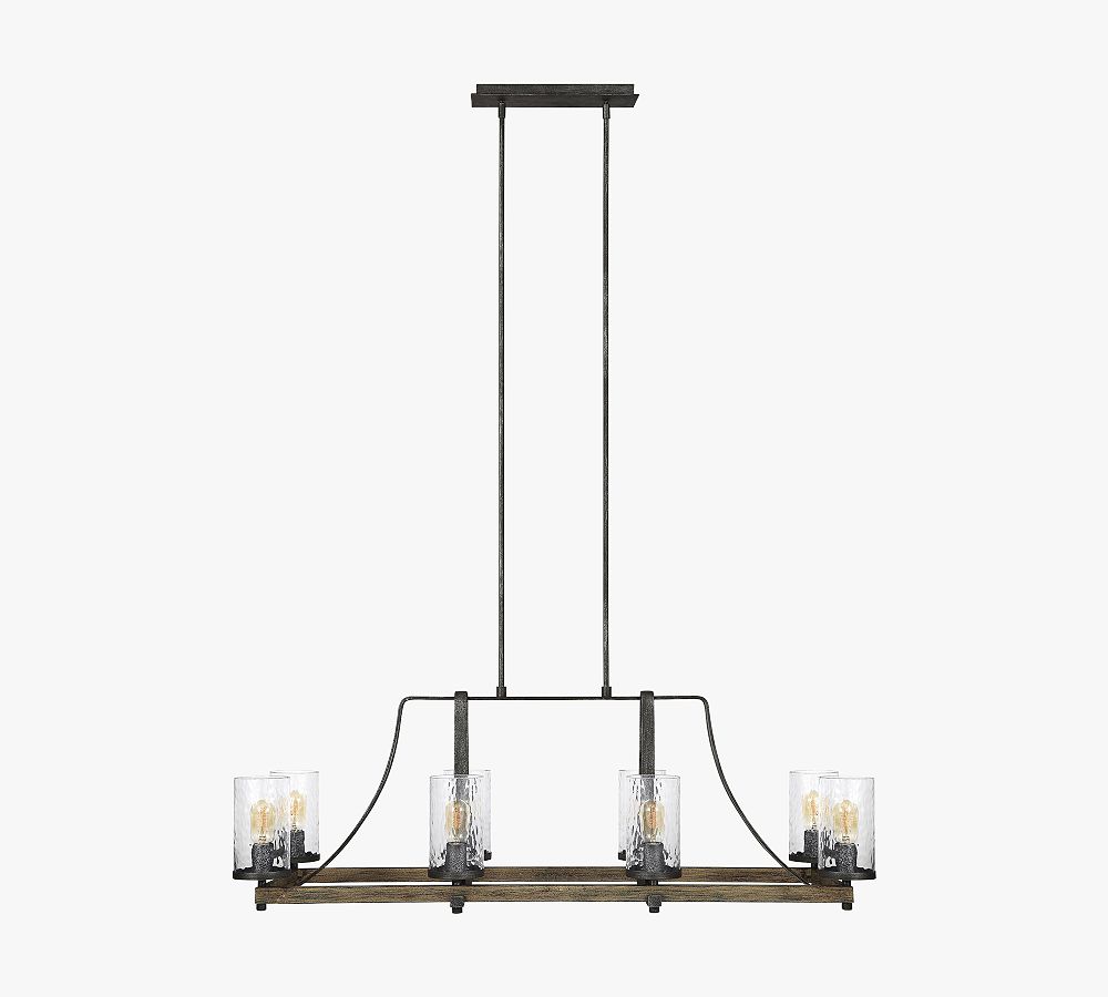 Steffens Wood &amp; Iron Linear Chandelier (46&quot;)