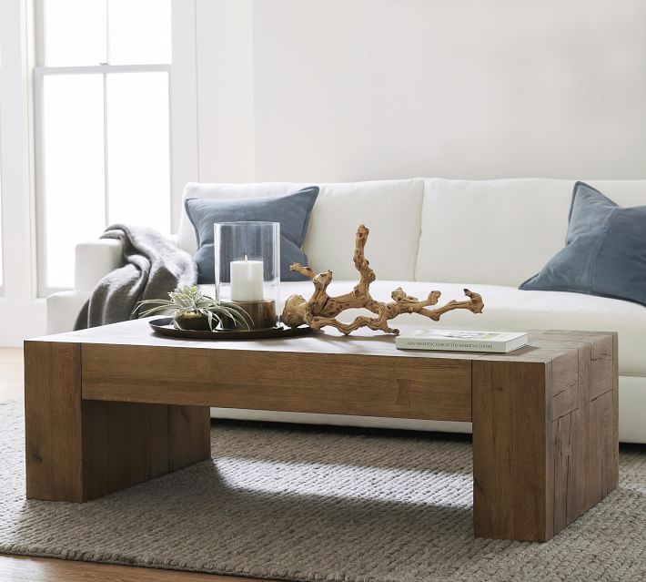 Pottery barn reclaimed wood coffee table discount