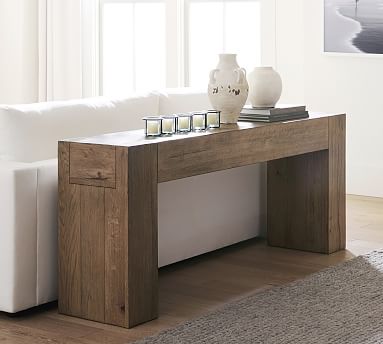 Raymond Reclaimed Wood Console Table 72 Pottery Barn