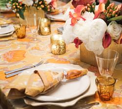 Pumpkin Printed Cotton Tablecloth