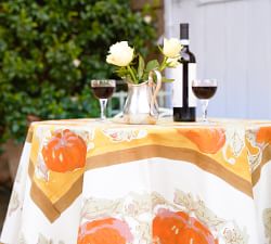 Pumpkin Printed Cotton Tablecloth