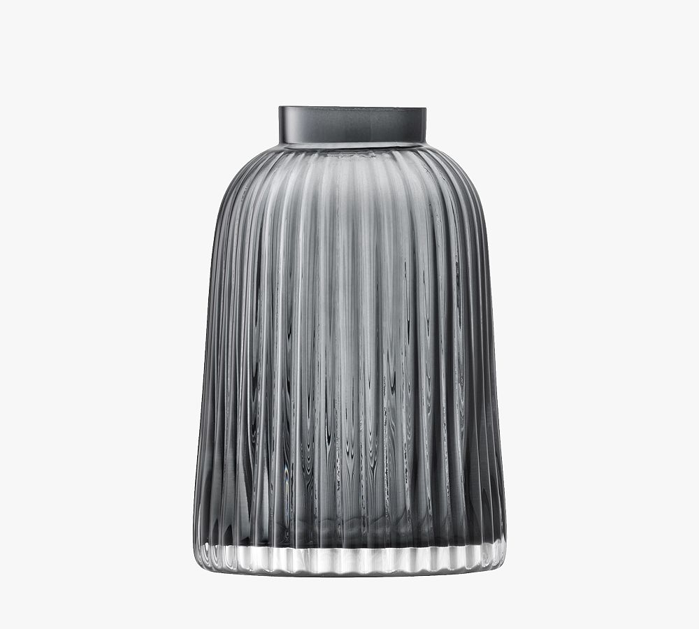 Pilar Handcrafted Glass Vase (Small - Gray)