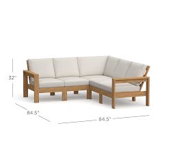 Malibu Teak 5-Piece Outdoor Sectional (85&quot;)