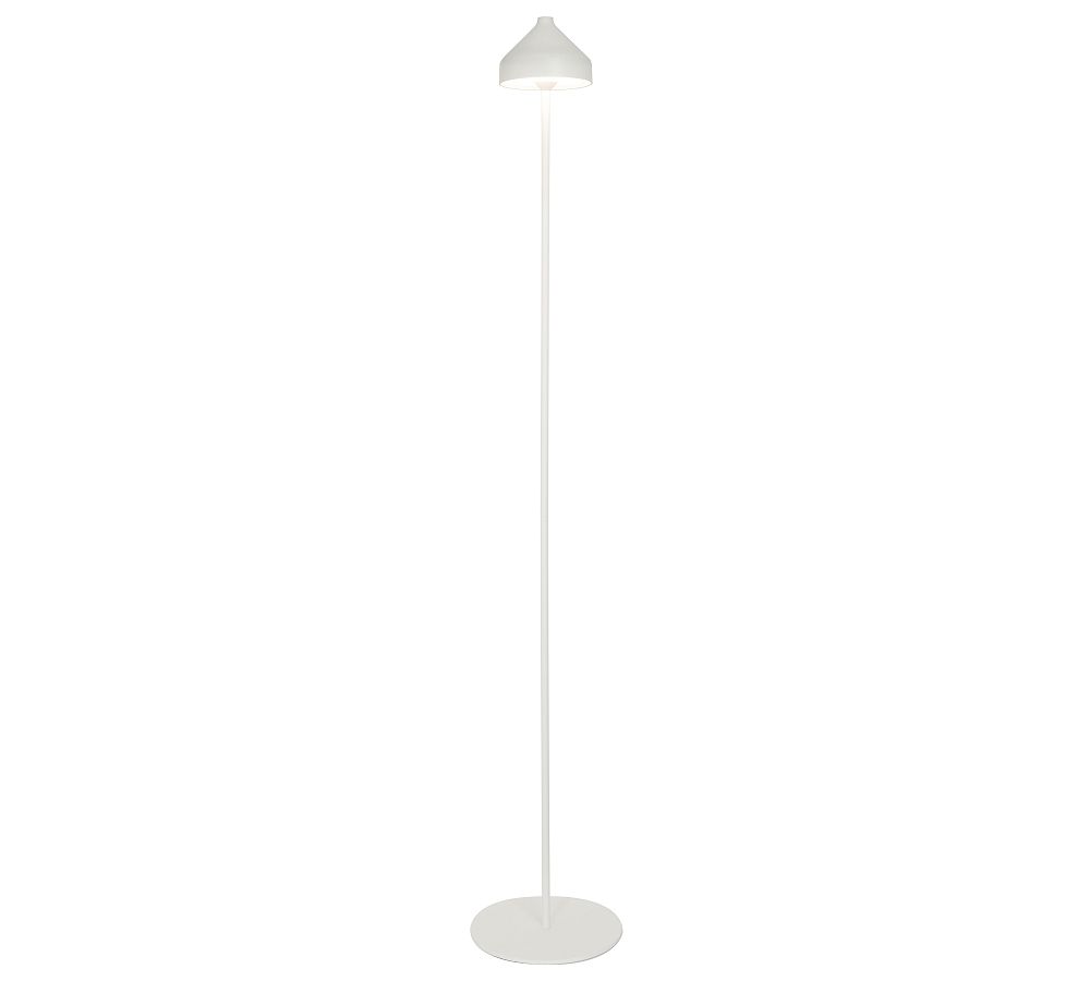 Amelie White Aluminum Outdoor Floor Lamp with Touch Control