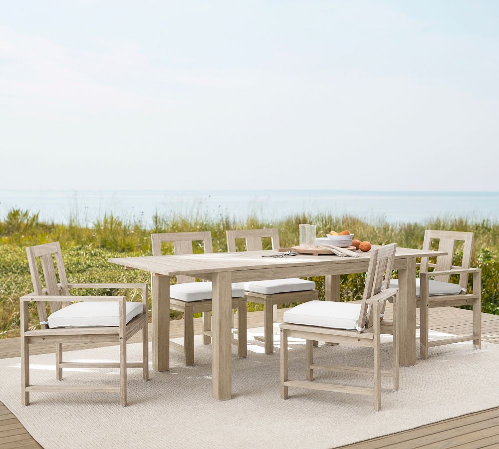 Indio Eucalyptus Extending Outdoor Dining Table (61&quot;-86&quot;)