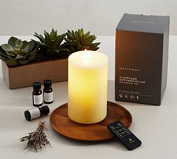 Flameless Oil Diffuser Pillar Candle With Remote