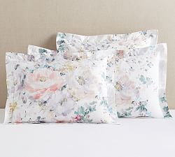 Pottery Barn Kinsley Organic Percale Duvet Cover deals + Sham Full Queen NEW Floral