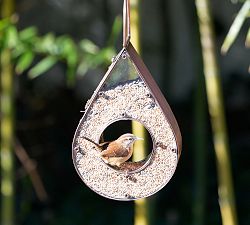 Teardrop Shaped Copper Fly Thru Bird Feeder