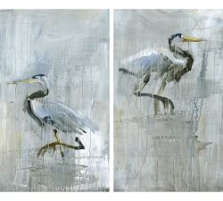 Boat House Heron Watch By Lauren Herrera - Set of 2