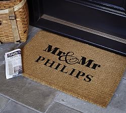 Mr. and Mr. Personalized Doormat