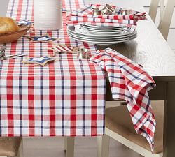 Americana Plaid Cotton Napkins - Set of 6