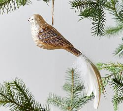 Handcrafted Mercury Glass Bird Ornament Pottery Barn