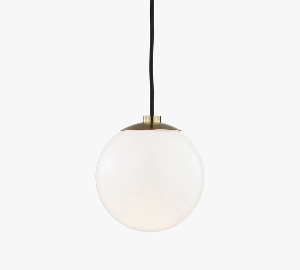 Jorson 7" Clear Glass Globe Pendant with Brass Finish