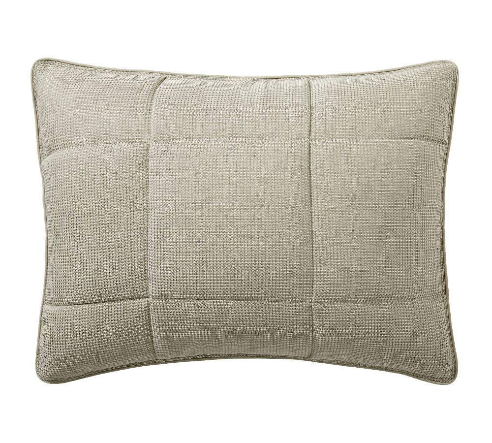 European Flax Linen Waffle Comforter Sham