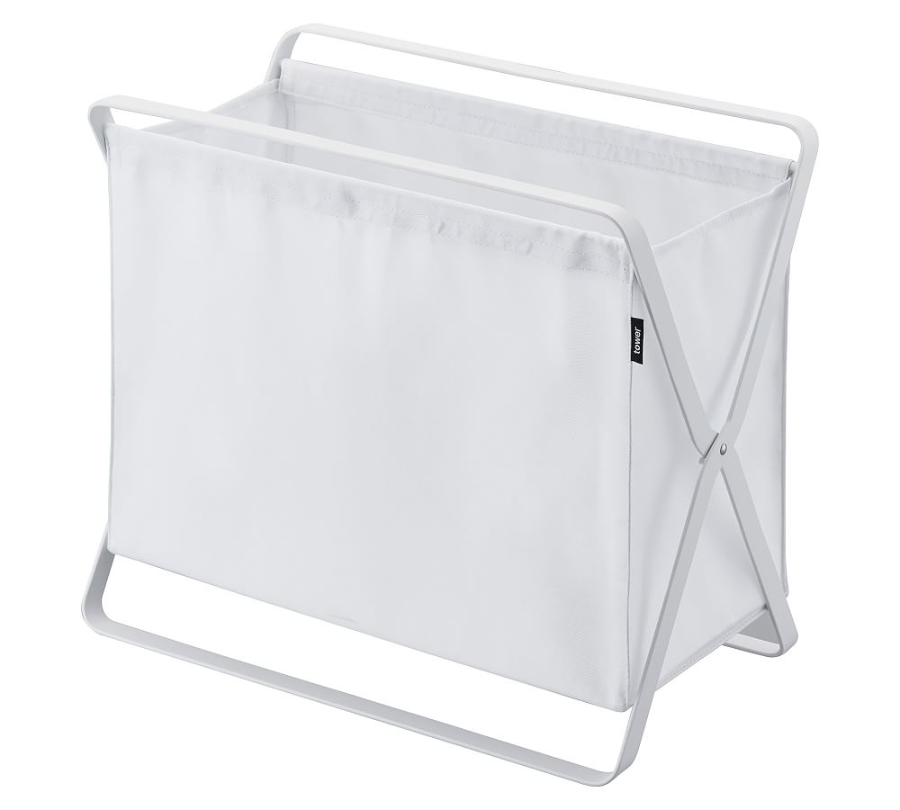 White Collapsible Frame Hamper with Handles
