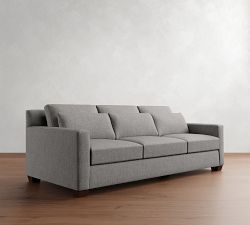 York Square Arm Deep Seat Side Sleeper Sofa (95&quot;)