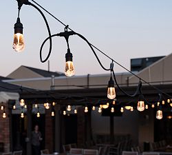 Outdoor LED String Lights - Black