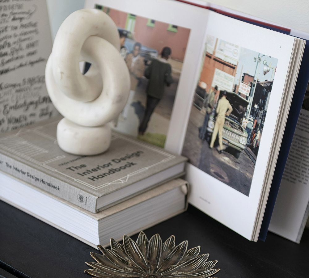 Decorative Marble Chain Link Taper Candle Holder