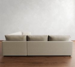 Dream Slim Arm 3-Piece L-Shaped Sectional (112&quot;)