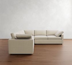 Dream Slim Arm 3-Piece L-Shaped Sectional (112&quot;)