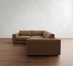 Carmel Lounge Leather 3-Piece Sectional (117&quot;)