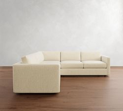 Carmel Slim Arm 3-Piece L-Shaped Sectional (110&quot;)