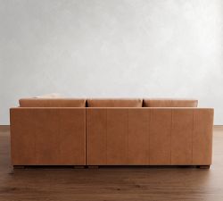 Shasta Square Arm Leather 3-Piece Sectional (99&quot;&ndash;103&quot;)