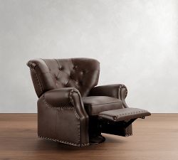 Lansing Leather Swivel Recliner