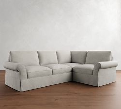 PB Comfort Roll Arm Slipcovered 3-Piece Sectional (108&quot;)