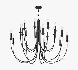 Cyan 7-Light Metal Chandelier (22-42&quot;)