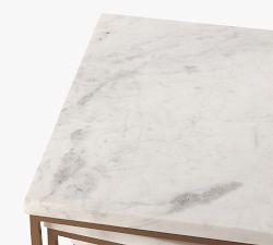 Pepper Marble Square Nesting Tables