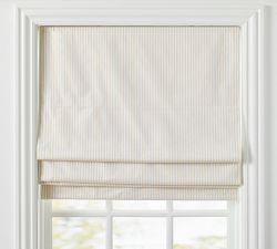 Custom Striped Roman Shade