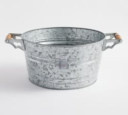 Galvanized Metal Party Bucket &amp; Stand