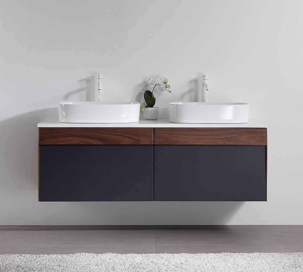 Roux 55&quot; Double Sink Floating Vanity