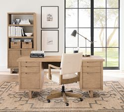 Manchester Upholstered Swivel Desk Chair