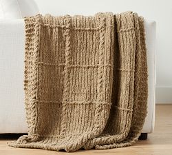 Chenille Windowpane Throw