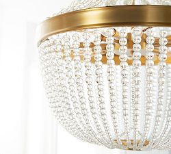 Claudia Crystal Beaded Chandelier (25&quot;-36&quot;)