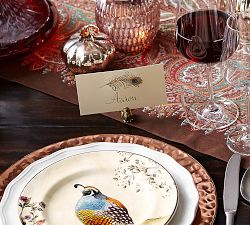 Gold Turkey Place Card Holders - Set of 4