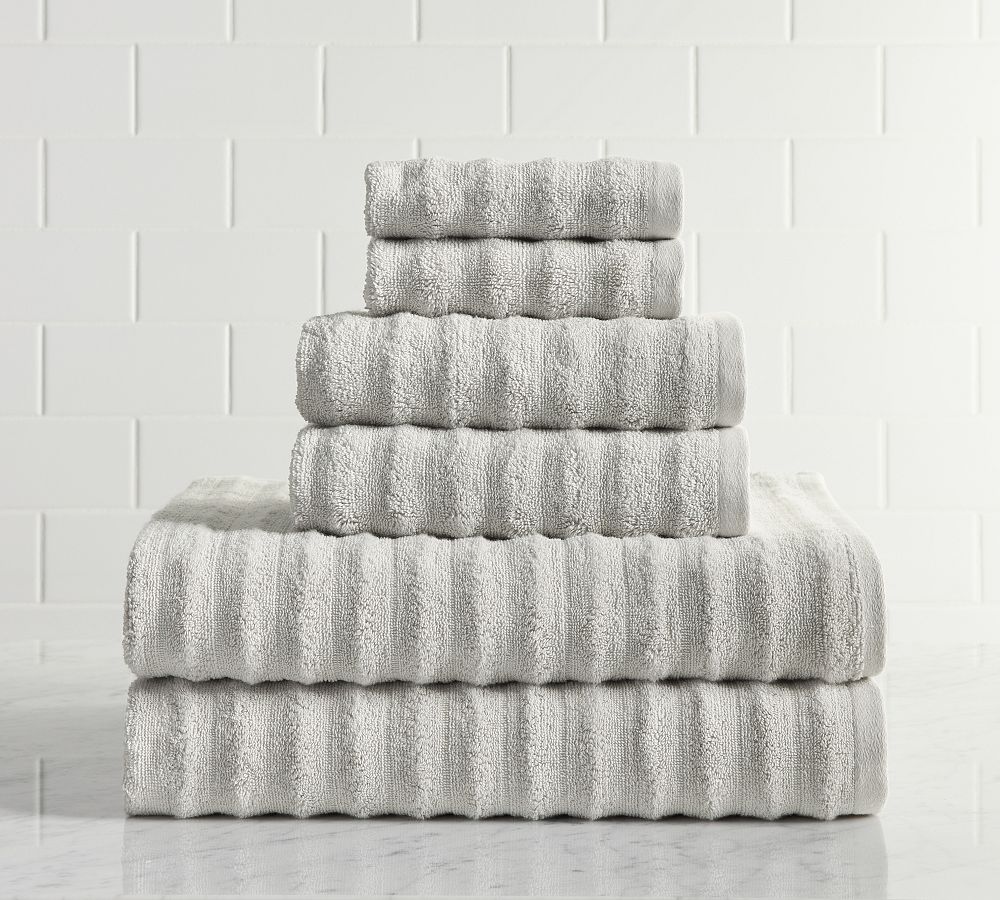 Textured Striped Towel Set