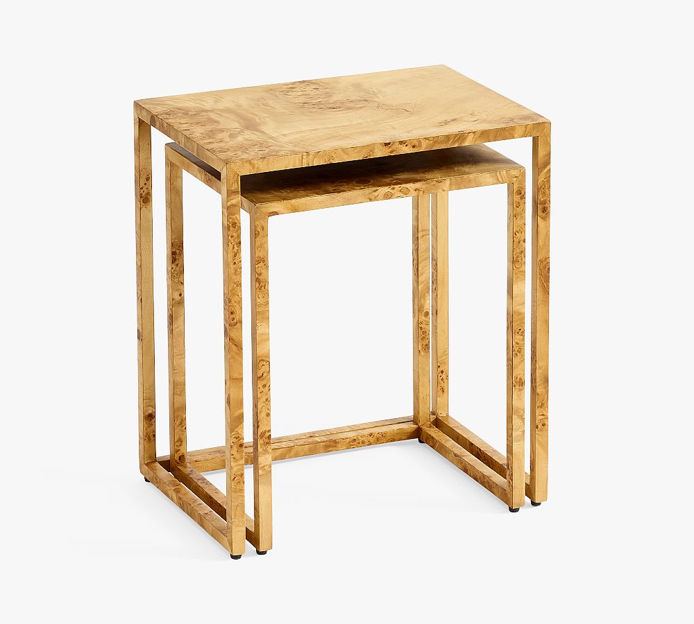 Burl Wood Nesting Tables (14"-16")