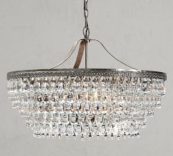 Clarissa Crystal Round Chandelier (19&quot;-28&quot;)