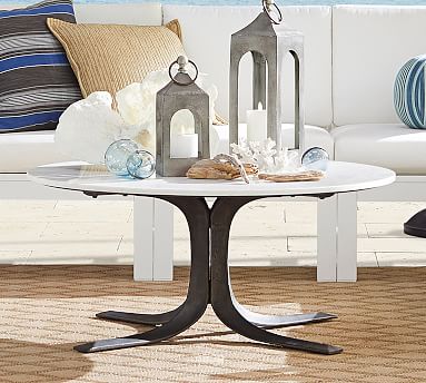 Marble coffee table pottery barn discount