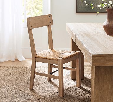 Pottery barn wood dining chairs hotsell