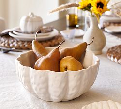 Pumpkin Stoneware Serving Bowl