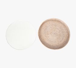 Tava Handwoven Rattan Round Serving Tray