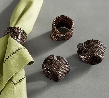 Tava Rattan Napkin Rings Pottery Barn