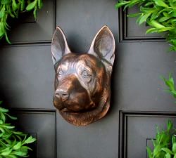 Bronze German Shepherd Door Knocker